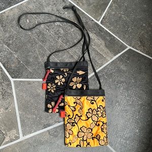 Two crossbody purses, great for travel. Ronald Furst Design.